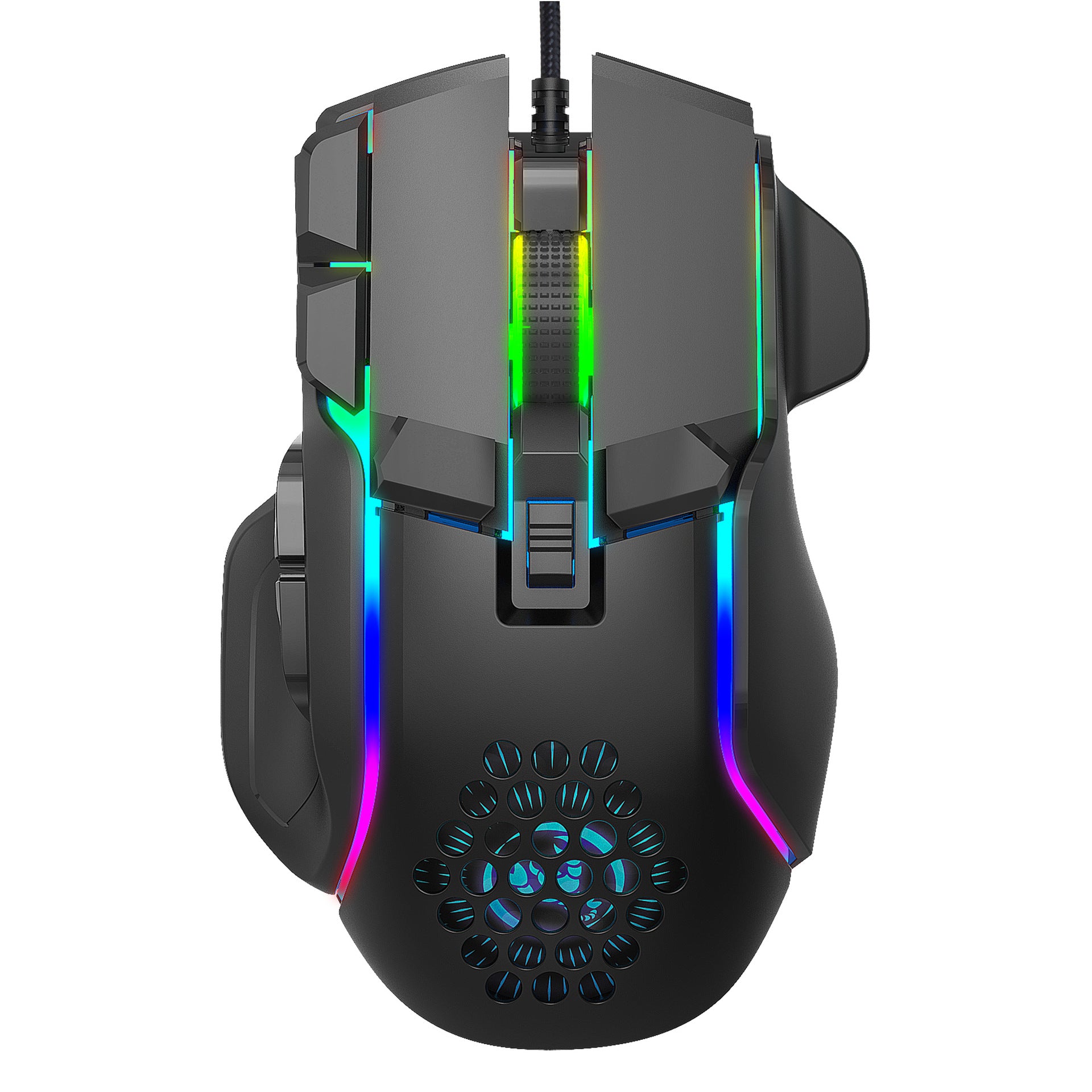 Gaming gaming mouse macro programming cool RGB lighting 12800 DPI adjustable mechanical mouse - Gaming Empire