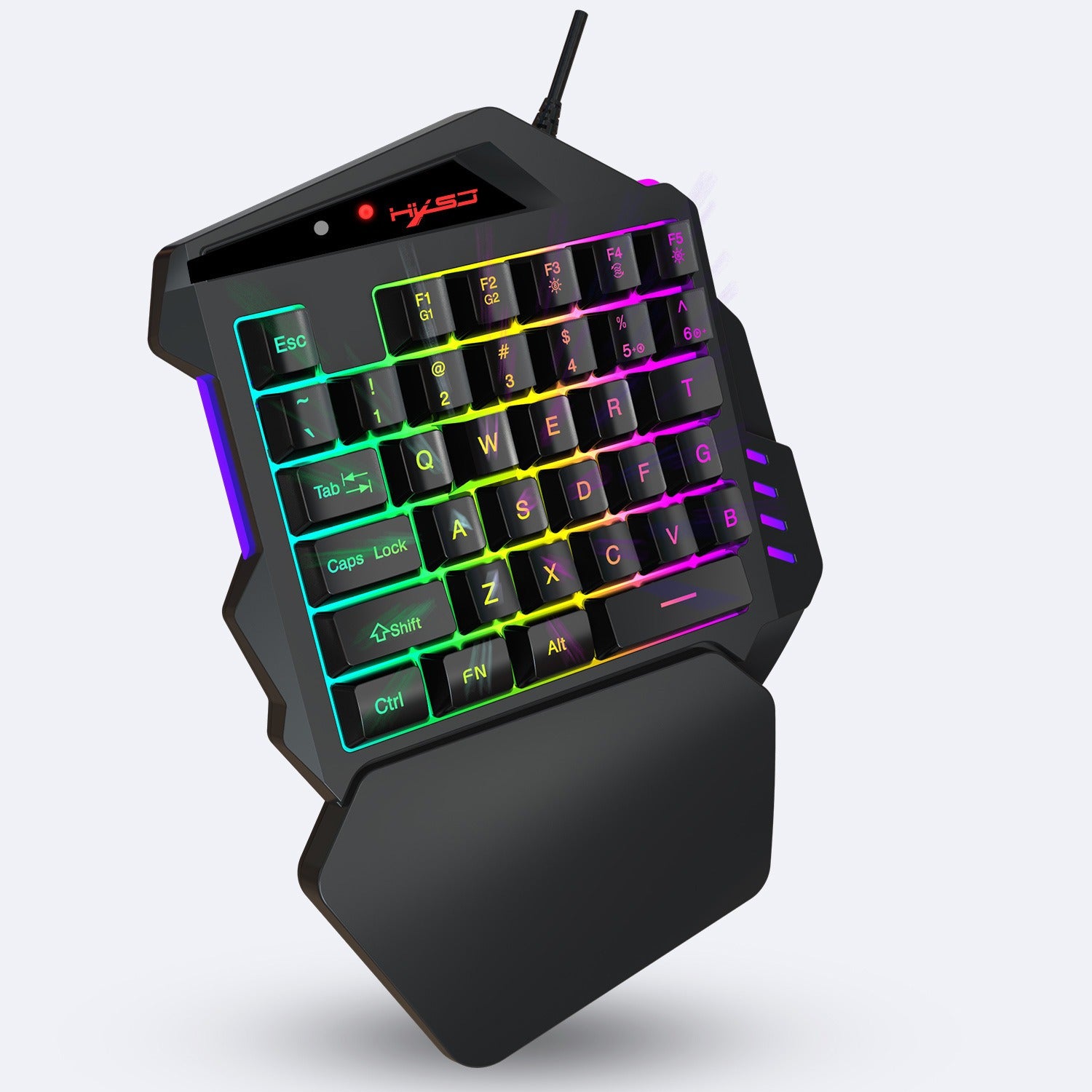 V500 gaming one handed keyboard RGB illuminated keyboard built-in converter supports PS3 and PS4 gaming consoles - Gaming Empire