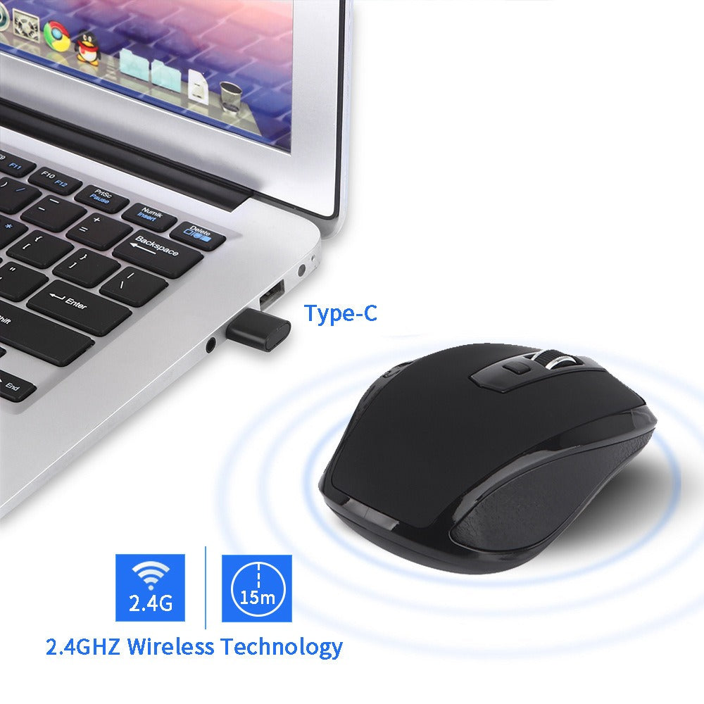 USB-C Wireless Mouse Silent Office Gaming Laptop Creative Wireless Mouse - Gaming Empire