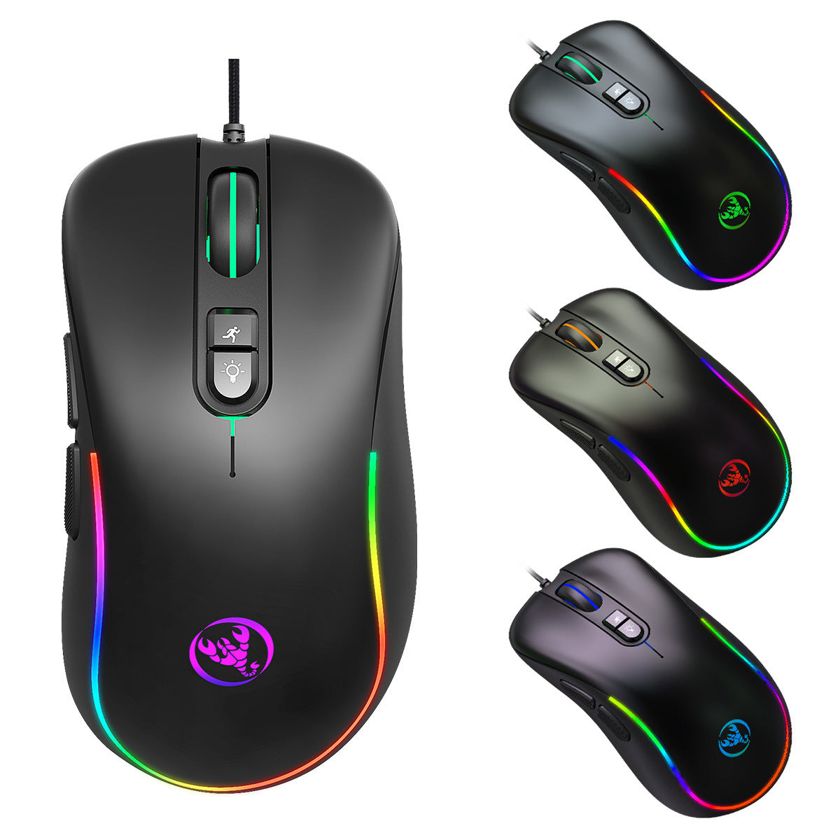 7D key gaming mouse, macro programmable RGB luminous gaming wired mouse - Gaming Empire
