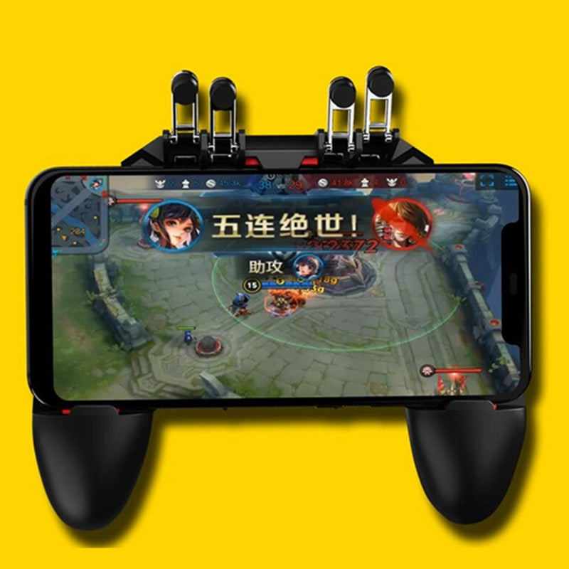 Pubg Game Gamepad AK66 For Mobile Phone Shooter Trigger Fire Button Game Controller Joystick Metal Trigger - Gaming Empire