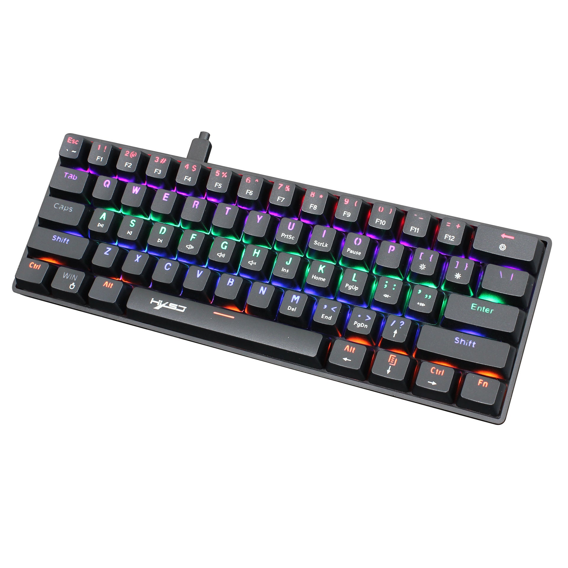 Mechanical 61 keyboard wired blue axis office keyboard gaming gaming illuminated RGB mechanical keyboard - Gaming Empire