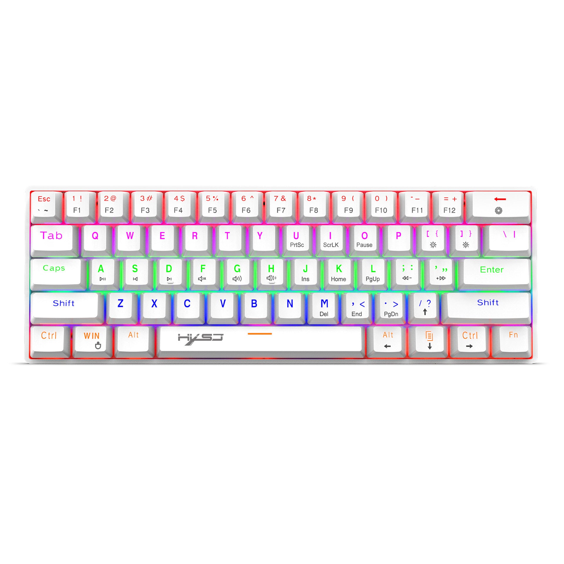 Mechanical 61 keyboard wired blue axis office keyboard gaming gaming illuminated RGB mechanical keyboard - Gaming Empire