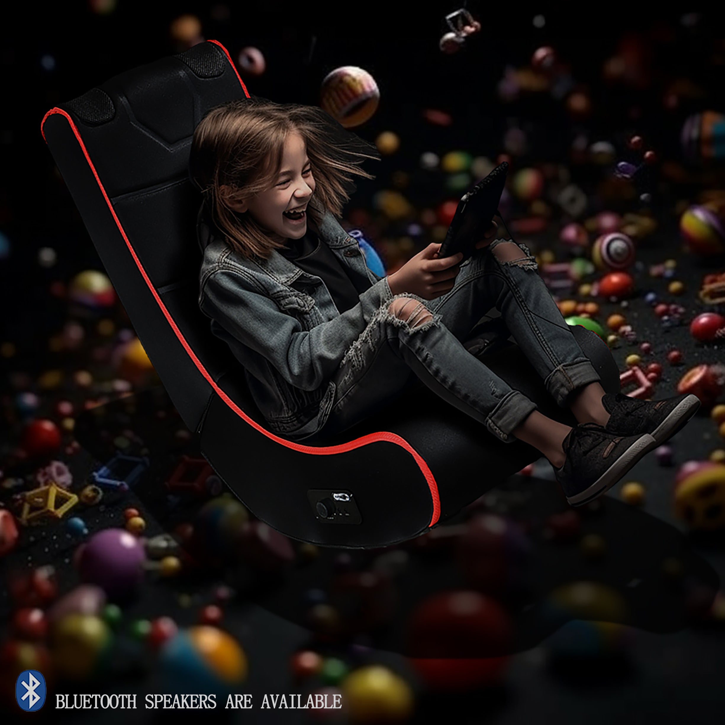 FOLDABLE GAMING CHAIR WITH ONBOARD SPEAKERS - Gaming Empire