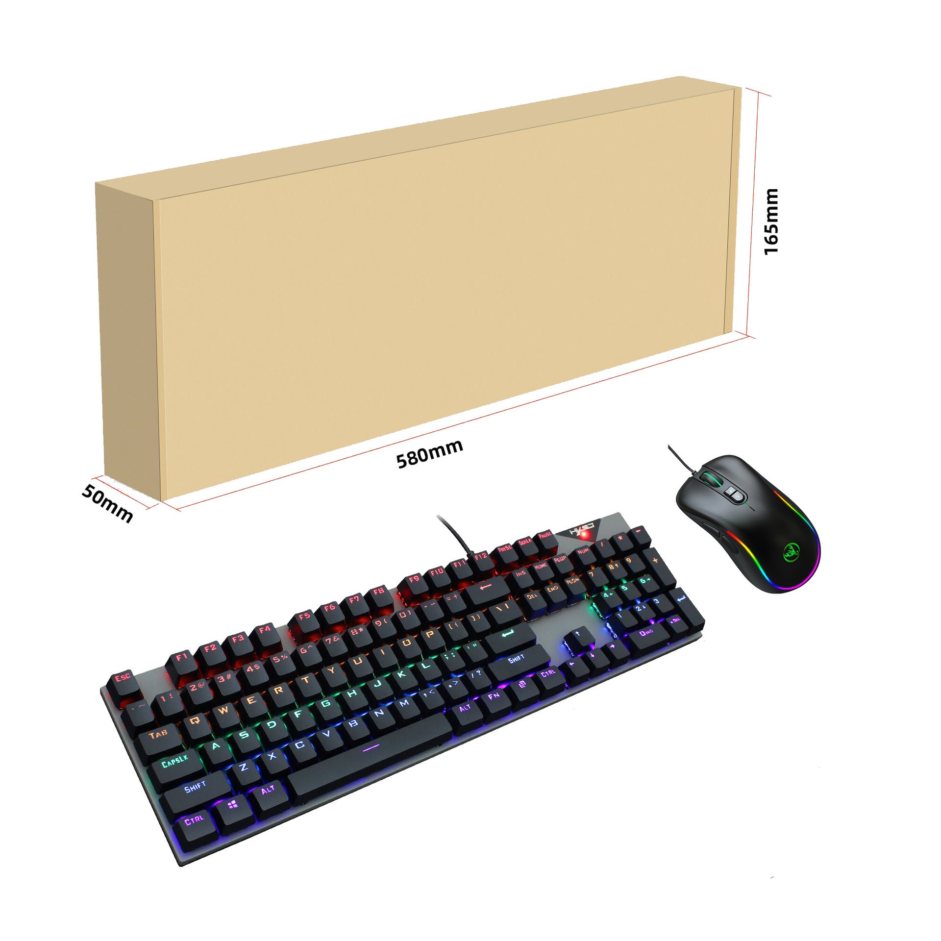 Keyboard and Mouse Set RGB backlit mechanical keyboard and mouse computer wired gaming keyboard and mouse - Gaming Empire