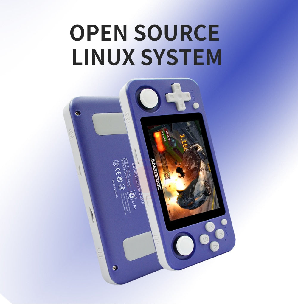 RG351P ANBERNIC  Retro Game PS1 RK3326 64G Open Source System 3.5 inch IPS Screen Portable Handheld Game Console RG351gift 2400 - Gaming Empire