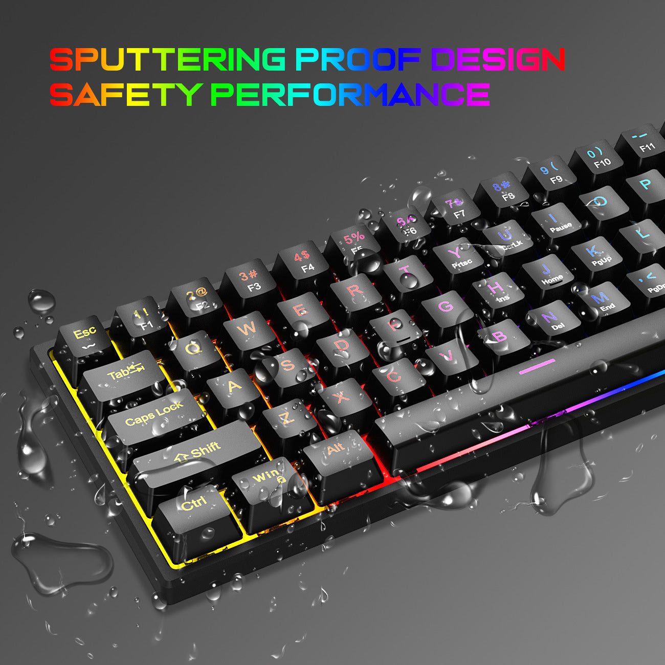 Plug in mechanical keyboard with blue shaft and 61 keys, mini portable wired detachable mechanical keyboard for esports - Gaming Empire