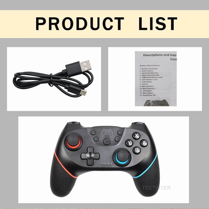 Wireless Bluetooth Gamepad For Nintendo Switch Pro NS-Switch Pro Game joystick Controller For Switch Console with 6-Axis Handle - Gaming Empire