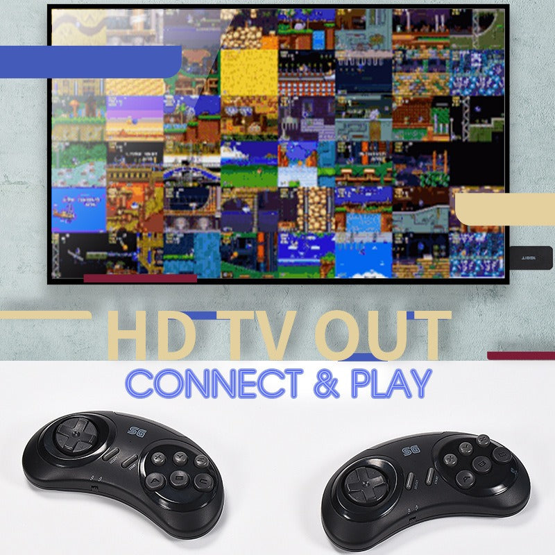 16 bit Classic Retro MD Sega Gaming Console Home HDMI HD TV Gaming Console Wireless Doubles Gaming Console - Gaming Empire