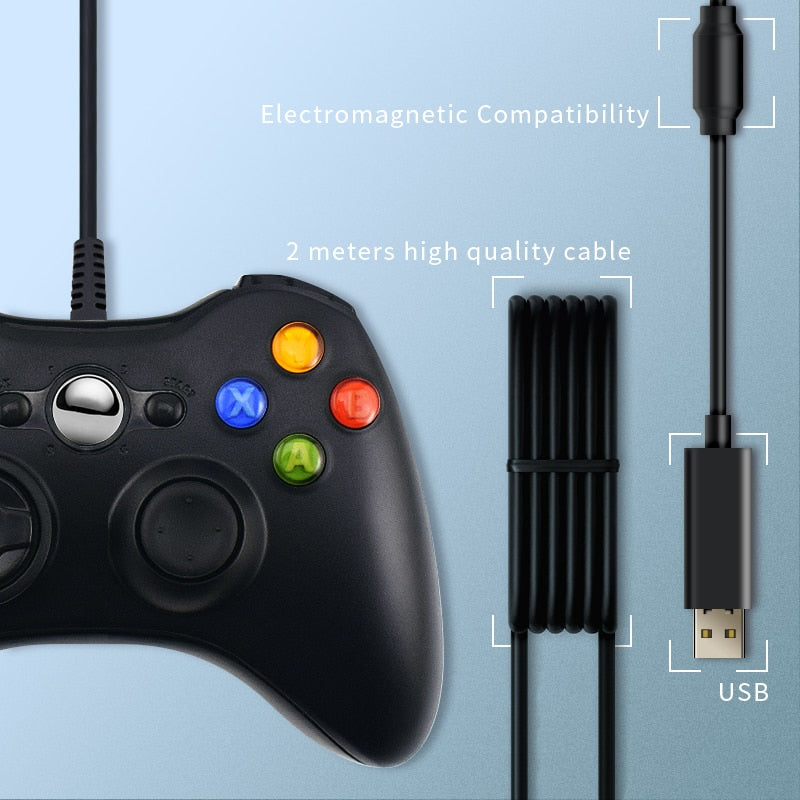 DATA FROG USB Wired Gamepad for Xbox 360 /Slim Controller for Windows 7/8/10 Microsoft PC Controller Support for Steam Game - Gaming Empire