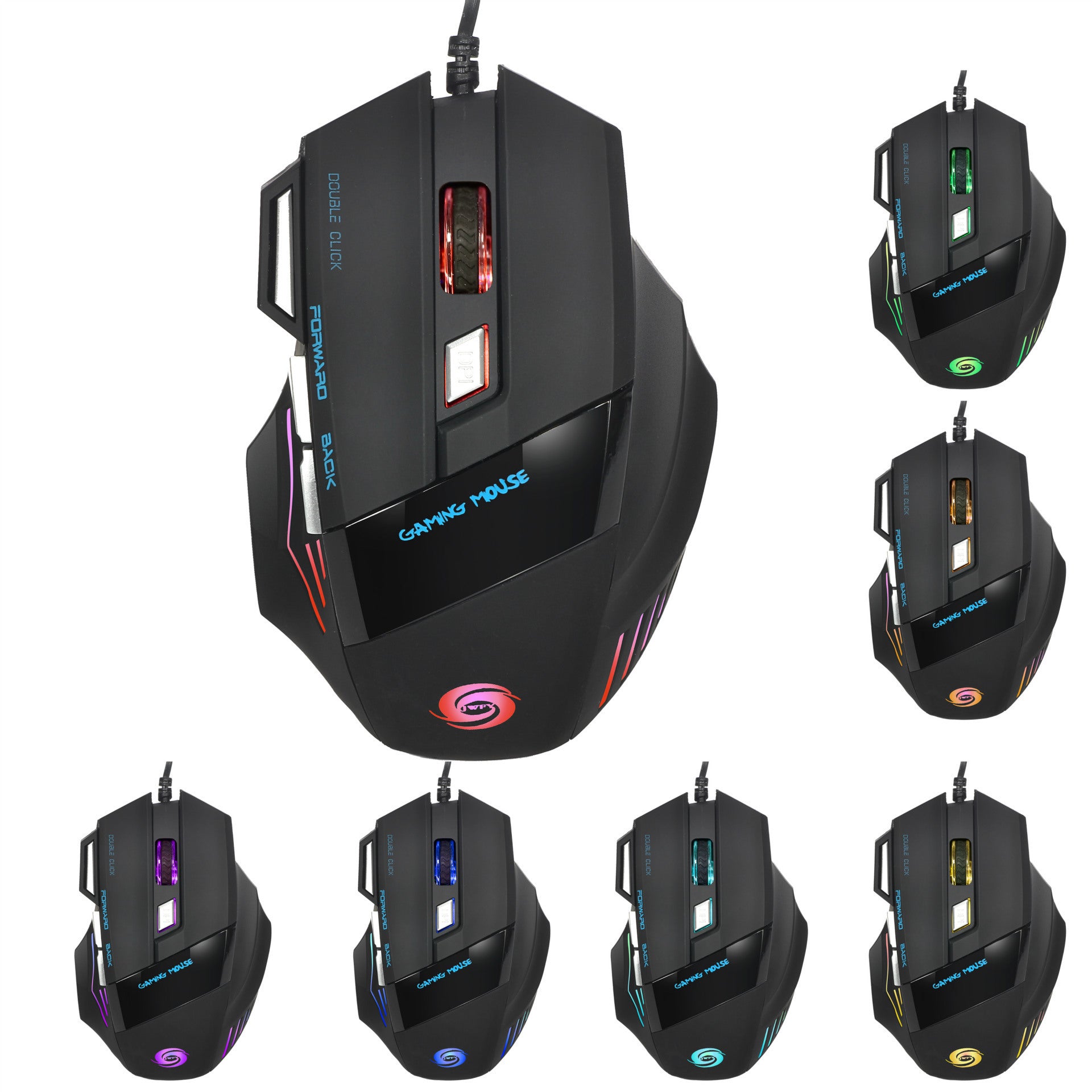 A868 Colorful 7D Wired Mouse with Fire Key Gaming Mouse - Gaming Empire