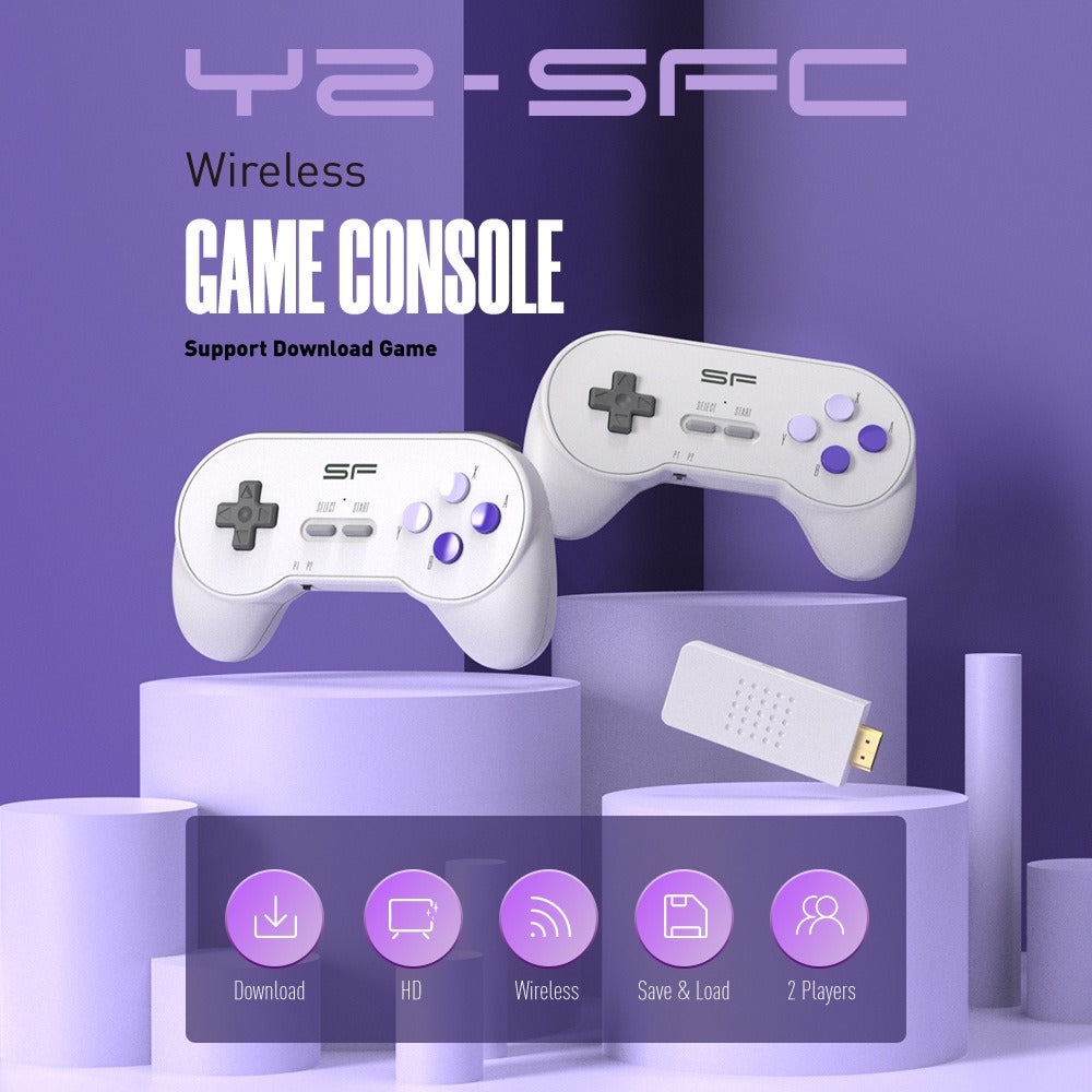 SFC Classic Retro Gaming Console Super SNES Wireless Doubles HD Gaming Console Y2 SF Mini Gaming Console - Gaming Empire
