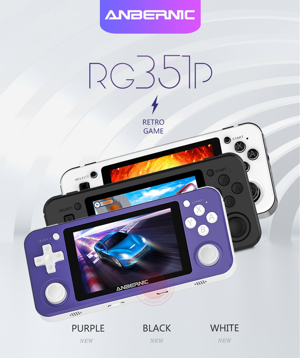 RG351P ANBERNIC  Retro Game PS1 RK3326 64G Open Source System 3.5 inch IPS Screen Portable Handheld Game Console RG351gift 2400 - Gaming Empire