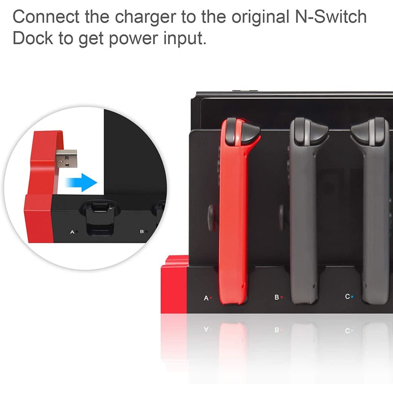 Switch Joy Con Controller Charger Dock Stand Station Holder for Nintendo Switch NS Joy-Con Game Support Dock for Charging - Gaming Empire