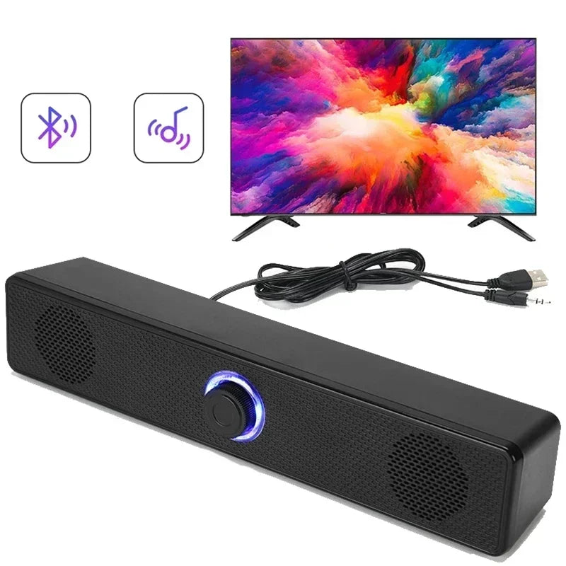 PC Soundbar Wired and Wireless Bluetooth Speaker USB Powered Soundbar for TV Pc Laptop Gaming Home Theater Surround Audio System - Gaming Empire